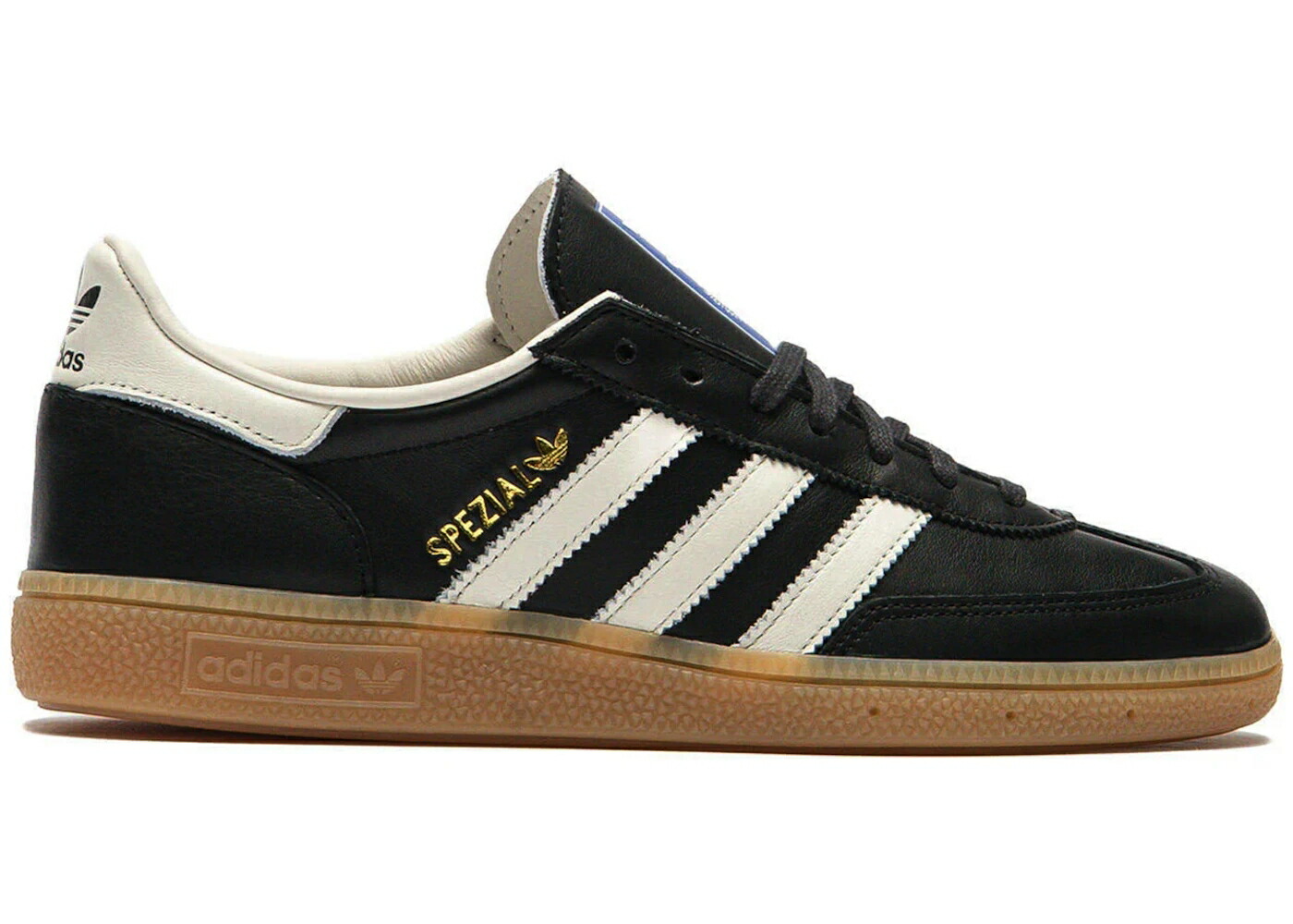 アディダス ハンドボール スペシアル 黒色 ブラック 白色 ホワイト コア 青色 ブルー スニーカー メンズ ADIDAS HANDBALL SPEZIAL MADE IN GERMANY BLACK OFF WHITE / CORE BLACK OFF WHITE BLUE BIRD
