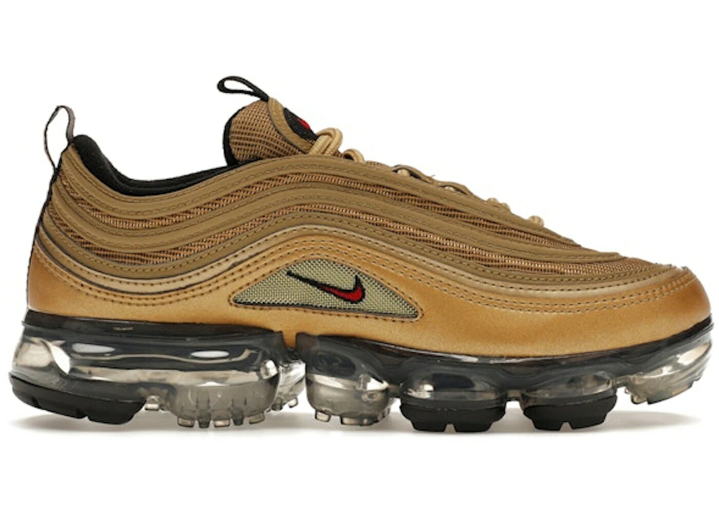 ナイキ ゴールド 赤 レッド 黒色 ブラック エアヴェイパーマックス ジュニア キッズ NIKE AIR VAPORMAX 97 METALLIC GOLD (GS) / METALLIC GOLD VARSITY RED BLACK ベビー マタニティ スニーカー
