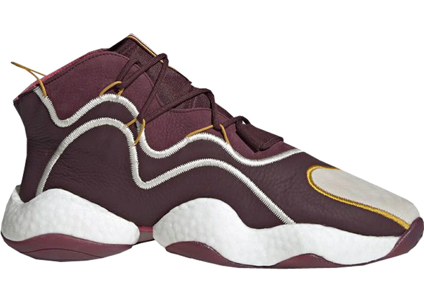 アディダス クレイジー マルーン クリーム 白色 ホワイト レアル ピンク スニーカー メンズ ADIDAS CRAZY BYW ERIC EMANUEL / MAROON CREAM WHITE REAL PINK