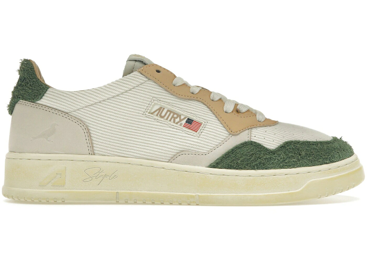 ステープル 白いこと 白いこと 緑 緑であること 橙 オレンジ色 スニーカー ユニ一発やる AUTRY MEDALIST JEFF STAPLE PIGEON / WHITE GREEN ORANGE メンズ