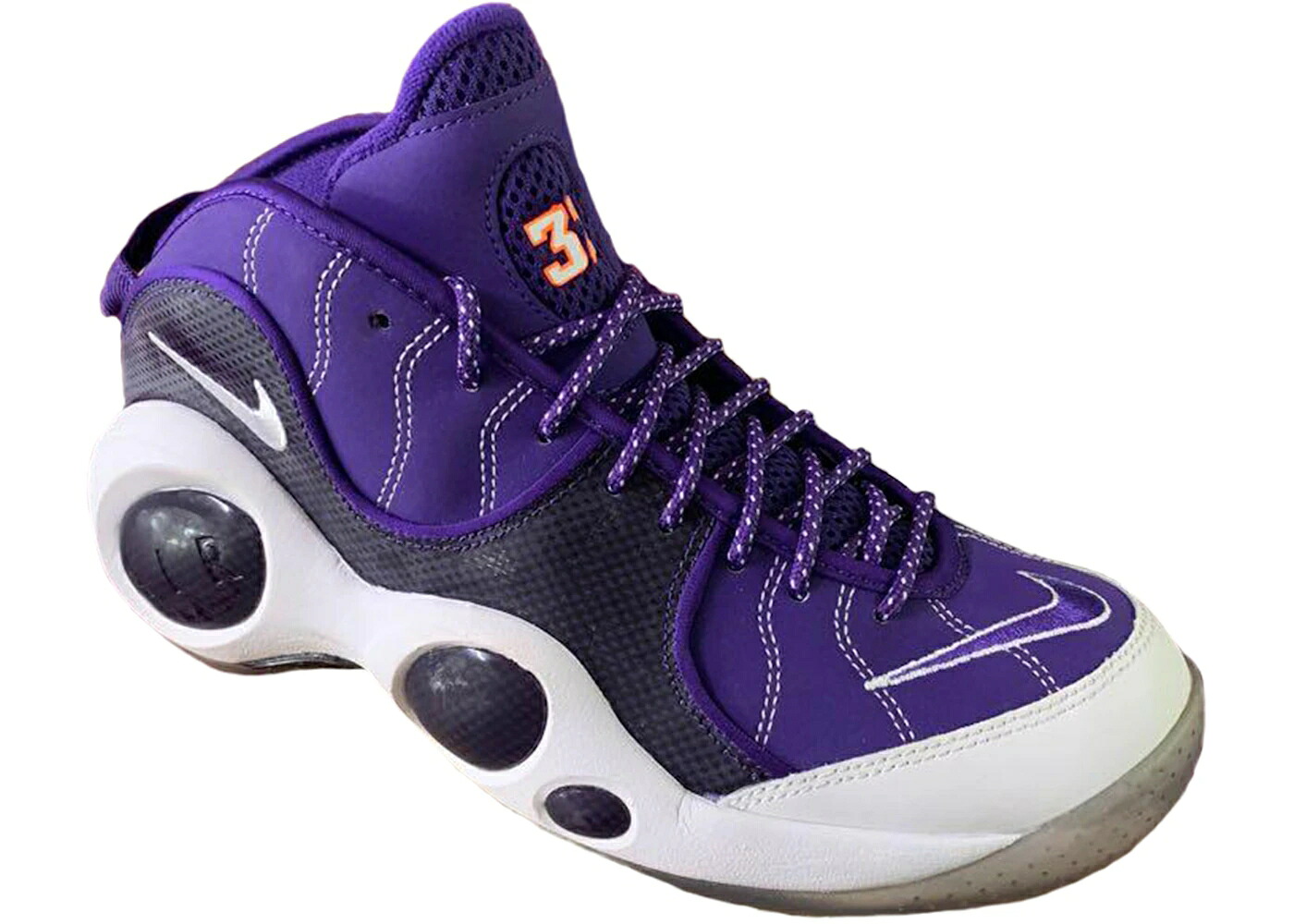 ナイキ ズーム フライト キッド サンズ コート 紫 パープル 白色 ホワイト 橙 オレンジ スニーカー メンズ NIKE AIR ZOOM FLIGHT 95 JASON KIDD CAREER PACK PHEONIX SUNS / COURT PURPLE WHITE TTL ORANGE|スニケス