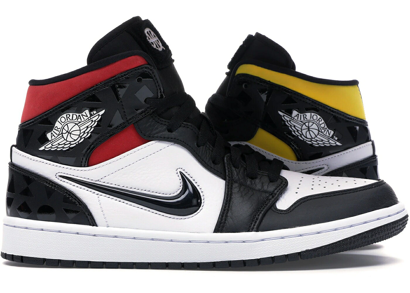 ナイキ ジョーダン ミッド 白いこと 白いこと 黒いこと 黒いこと スニーカー メンズ JORDAN 1 MID QUAI 54 (2019) / WHITE BLACK MULTI COLOR