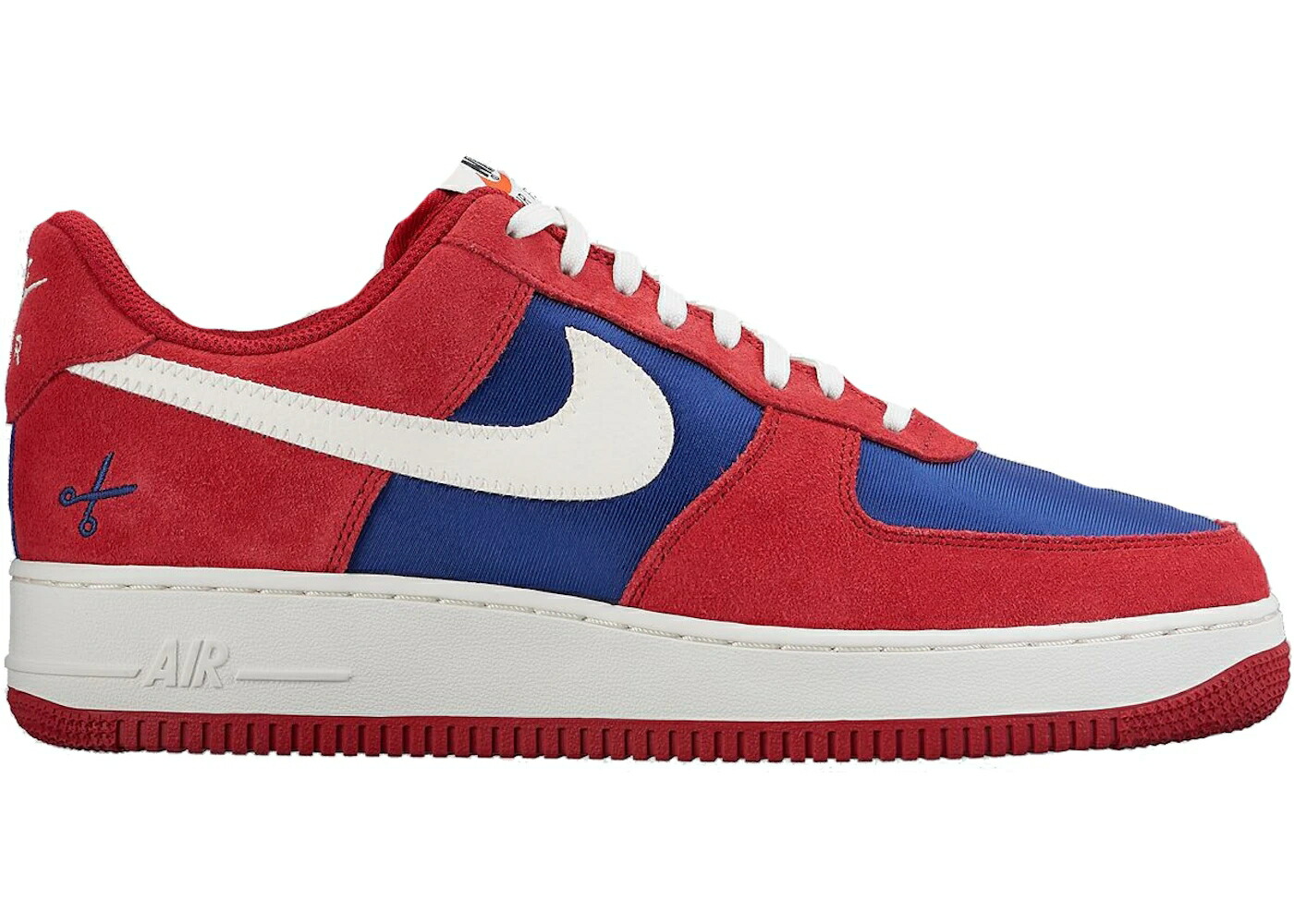 ナイキ 赤 赤いこと ディープ 青味 青味 空軍 スニーカー メンズ NIKE AIR FORCE 1 LOW SCISSORS / GYM RED DEEP ROYAL BLUE SAIL