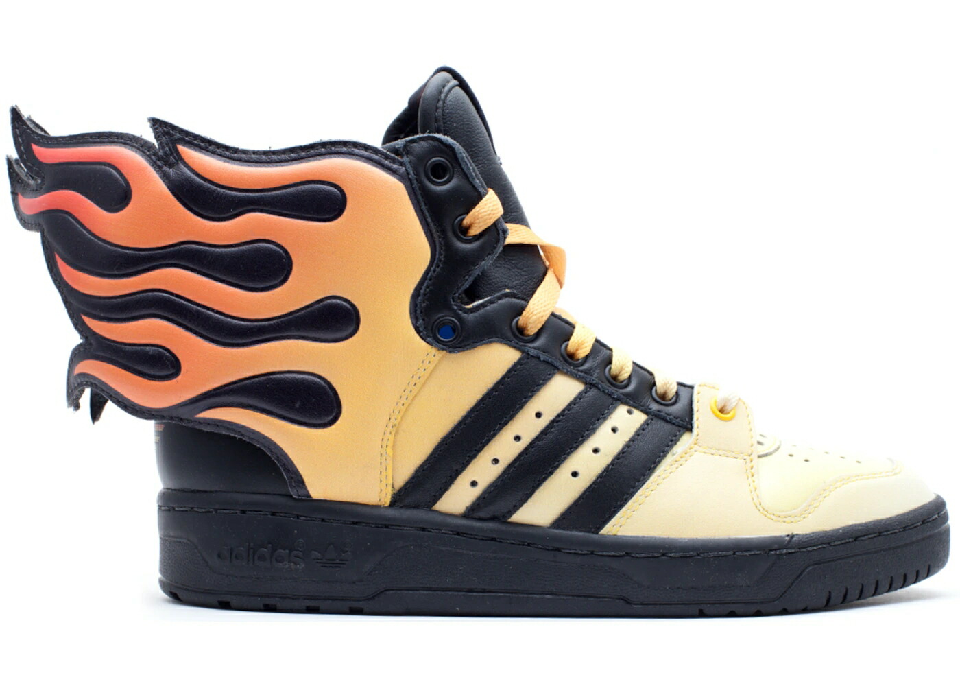 アディダス フレームス ジェレミー 黒色 ブラック 白色 ホワイト スニーカー メンズ ADIDAS JS FLAMES JEREMY SCOTT / BLACK 1 WHITE LIGHT SCARLET