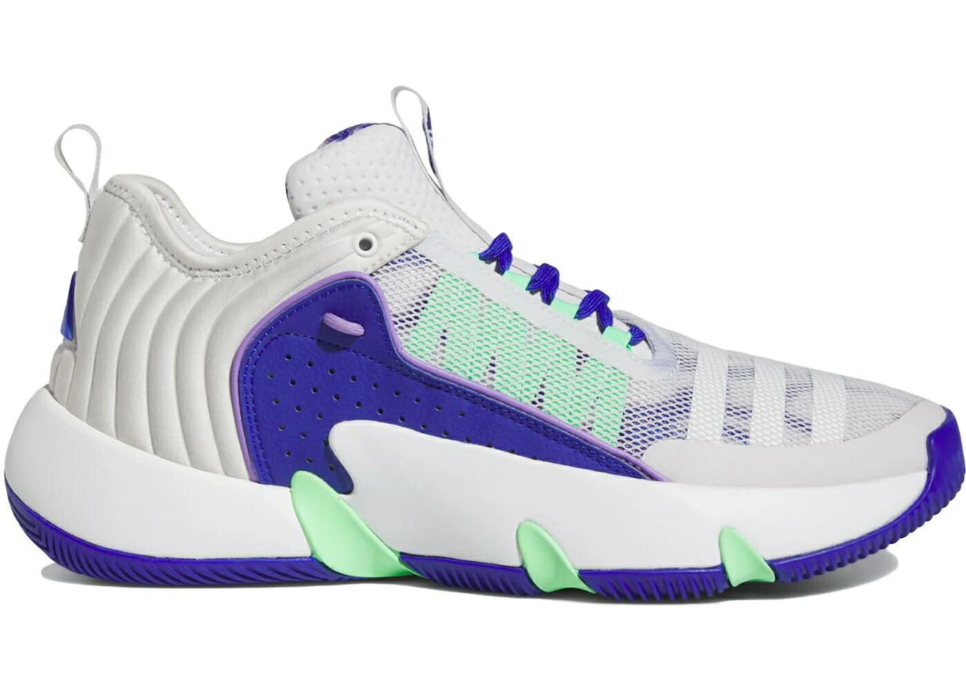 アディダス 紫 パープル 青色 ブルー 灰色 グレー 白色 ホワイト スニーカー メンズ ADIDAS TRAE UNLIMITED PURPLE LUCID BLUE / DASH GREY CLOUD WHITE LUCID BLUE