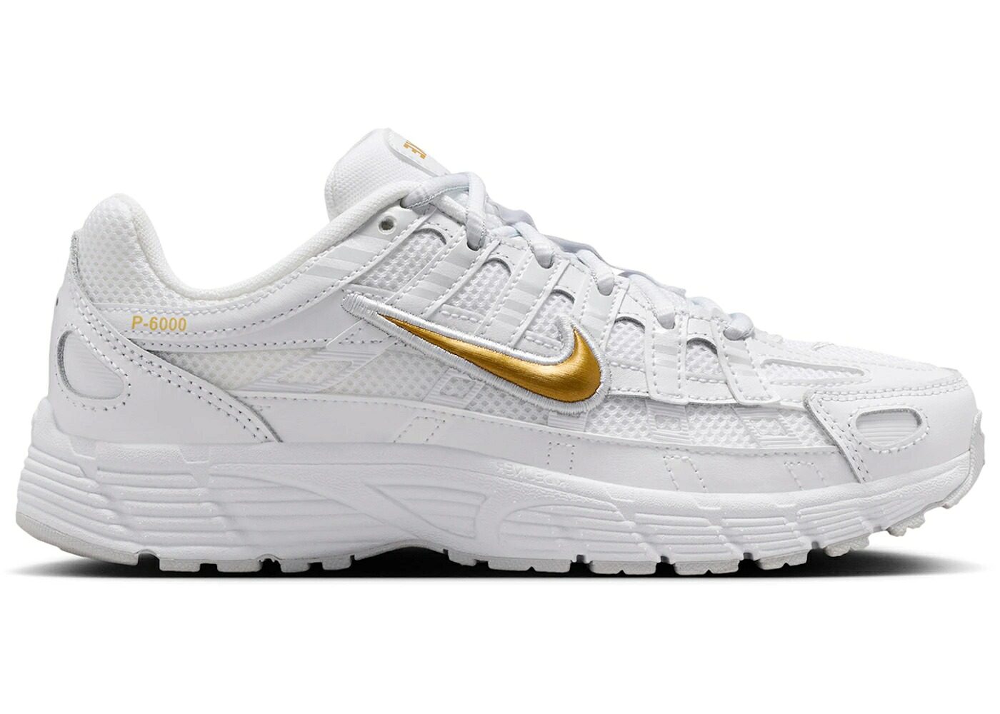 ナイキ 白いこと 白いこと ゴールド 純然たる プラチナム 御坊っちゃん キッズ NIKE P-6000 WHITE METALLIC GOLD (GS) / WHITE PURE PLATINUM METALLIC もの言う花 マタニティ スニーカー