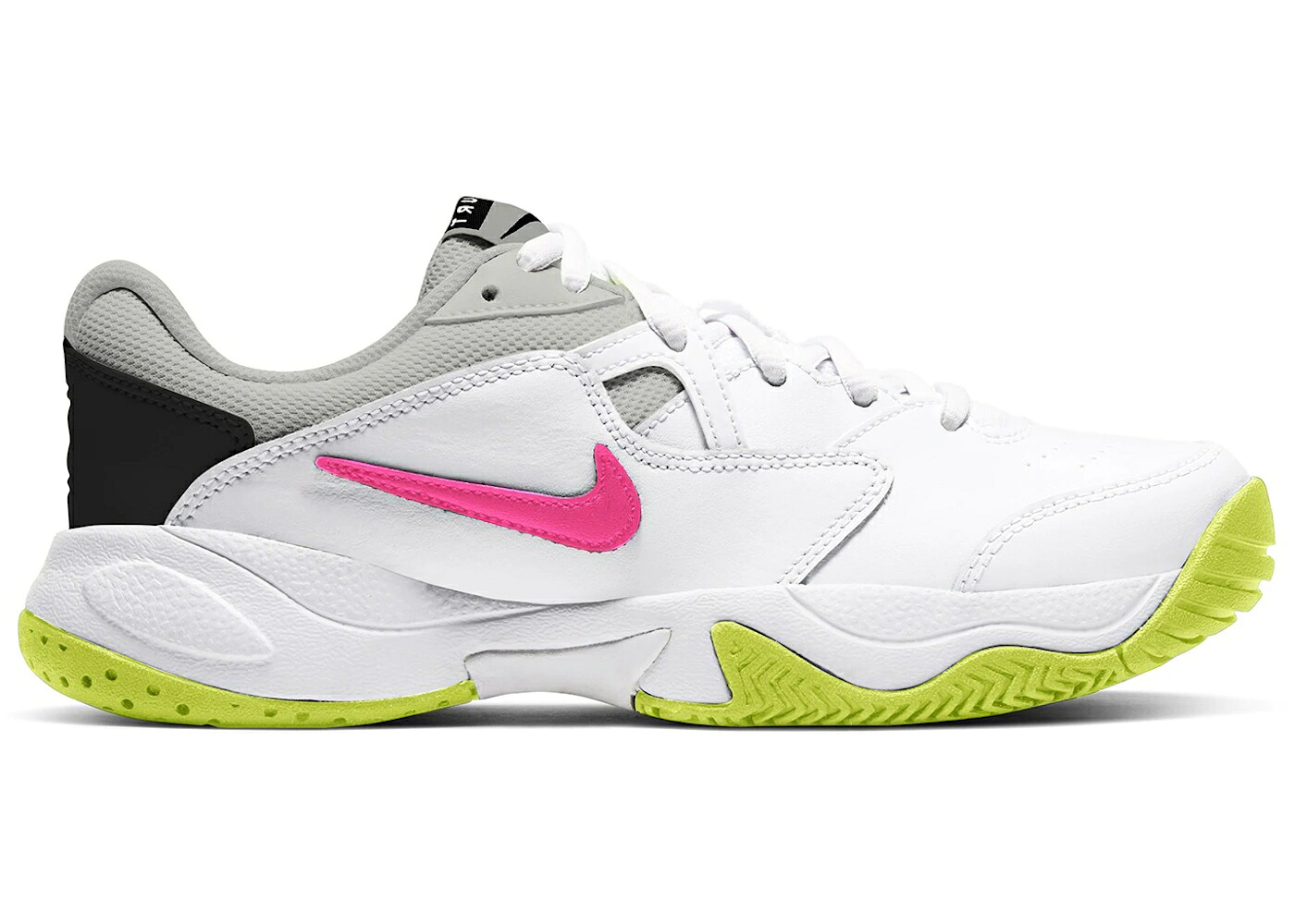 ナイキ コート ライト 白色 ホワイト ライム レーザー 灰色 グレー ジュニア キッズ NIKE COURT LITE 2 WHITE HOT LIME LASER FUCHSIA (GS) / WHITE HOT LIME GREY FOG LASER ベビー マタニティ スニーカー