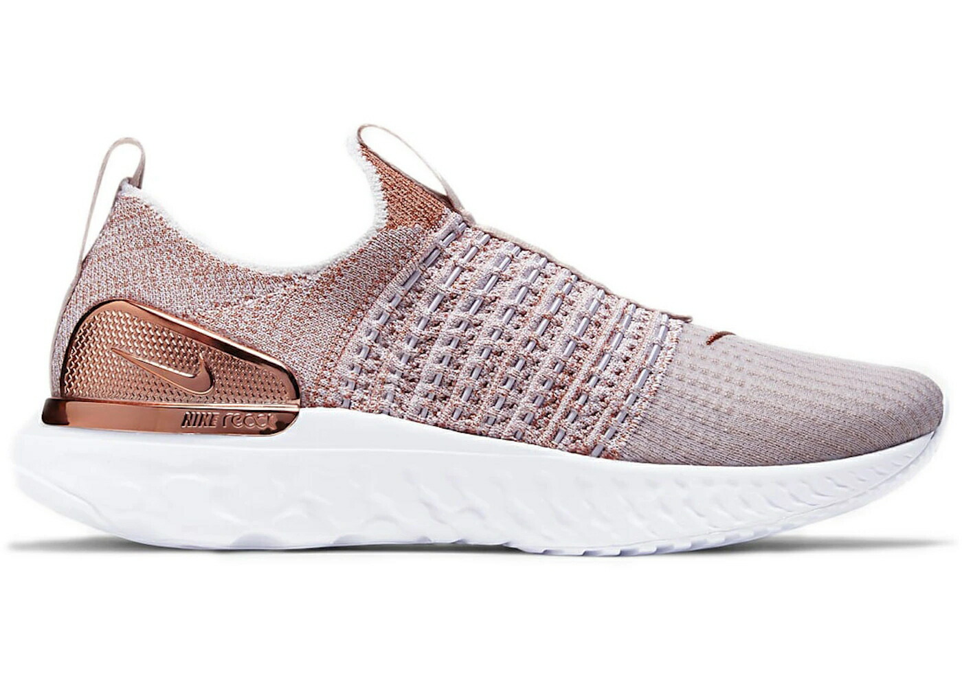 ナイキ リアクト ラン フライニット プレミアム 赤 レッド 銅 ブロンズ WOMEN'S スニーカー レディース NIKE REACT PHANTOM RUN FLYKNIT 2 PREMIUM FOSSIL STONE METALLIC (WOMEN'S) / FOSSIL STONE METALLIC RED BRONZE