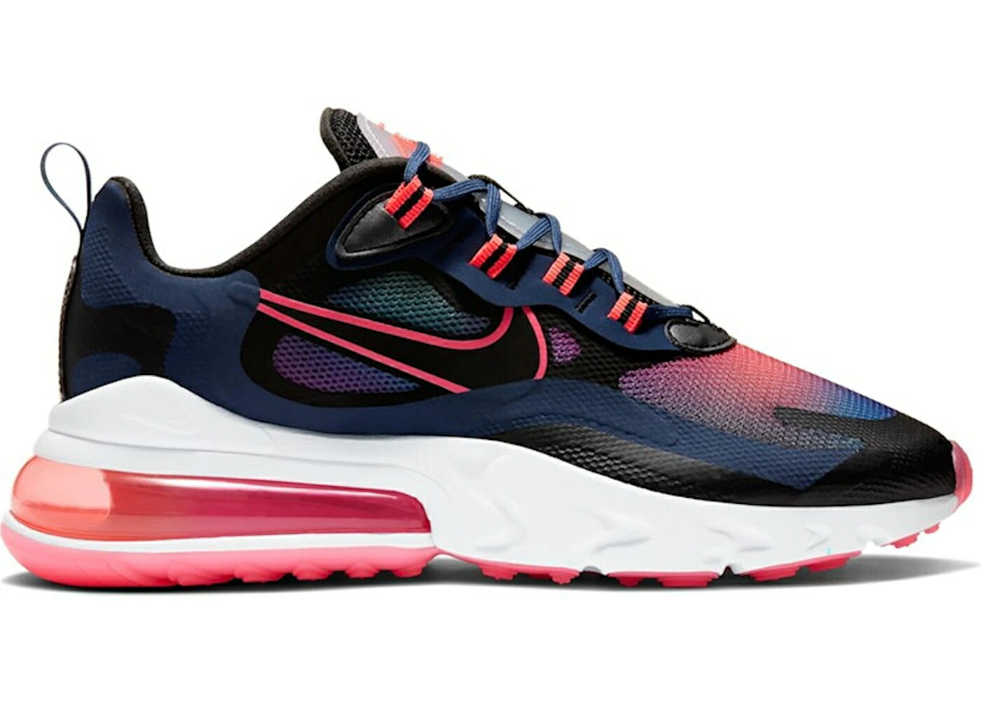 ナイキ マックス リアクト 紺色 ネイビー ピンク クリムゾン エアマックス WOMEN'S スニーカー レディース NIKE AIR MAX 270 REACT MIDNIGHT NAVY HYPER PINK (WOMEN'S) / MIDNIGHT NAVY FLASH CRIMSON