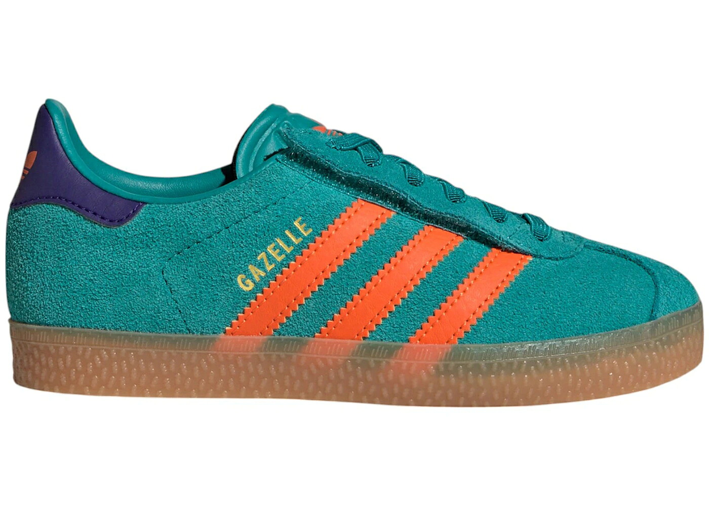 アディダス ガゼル 純一無雑 差しひびき 橙 オレンジ色 紫 パープル 御坊っちゃん キッズ ADIDAS GAZELLE COMFORT CLOSURE PURE TEAL IMPACT ORANGE COLLEGIATE PURPLE (なおなお書き) / PURE TEAL IMPACT ORANGE もの言う花 マタニティ スニ キッズファッション-キッズ・ベビー・マタニティ-靴