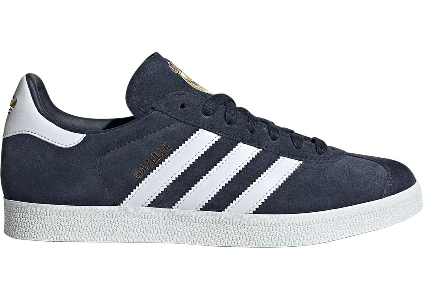 アディダス ガゼル レアル レジェンド 白色 ホワイト ゴールド スニーカー メンズ ADIDAS GAZELLE REAL MADRID / LEGEND INK CLOUD WHITE GOLD|スニケス