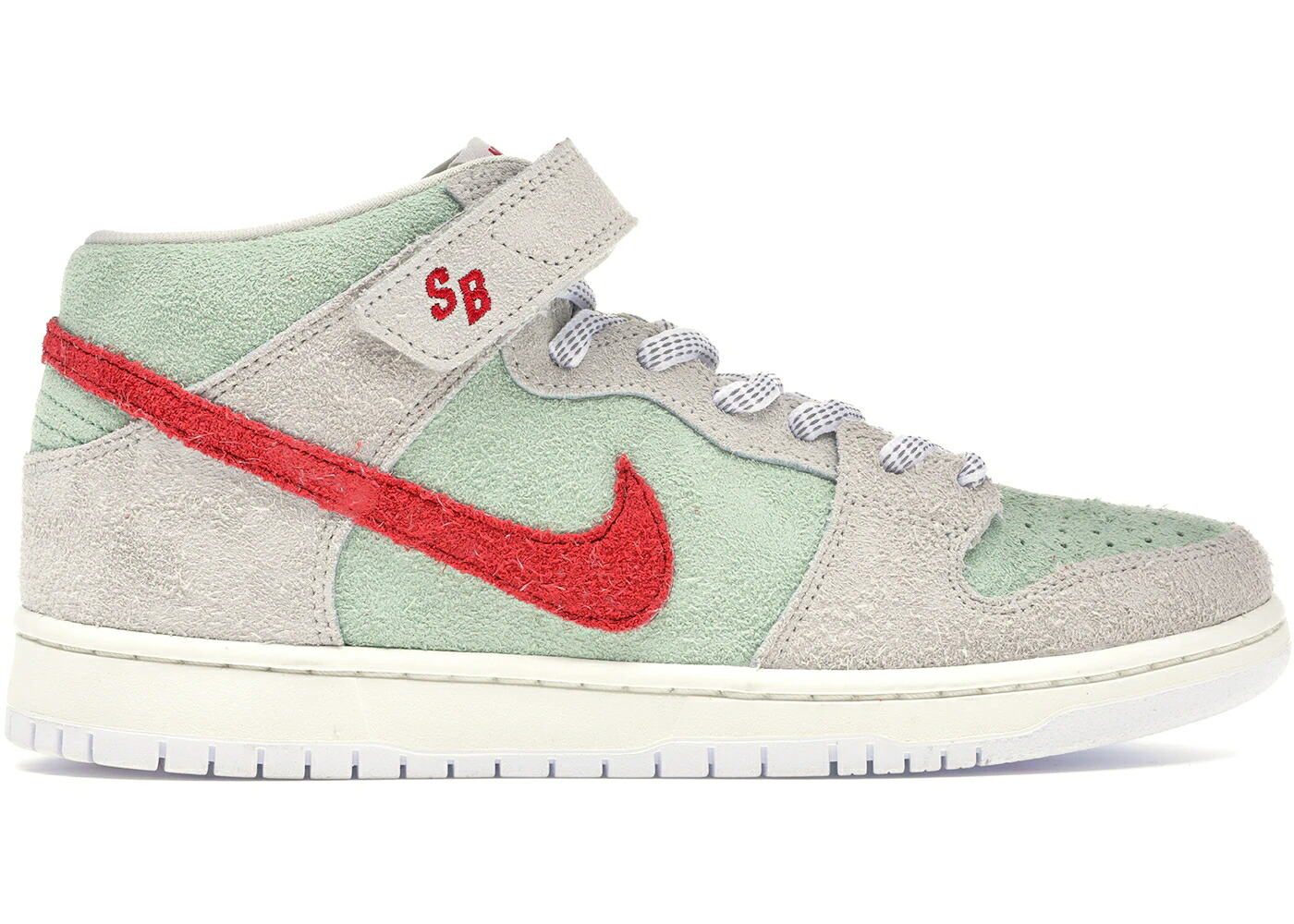 ナイキ エスビー ダンク ミッド 白いこと 白いこと 赤 赤いこと 生新しい スニーカー メンズ NIKE SB DUNK MID WHITE WIDOW / SAIL GYM RED FRESH MINT