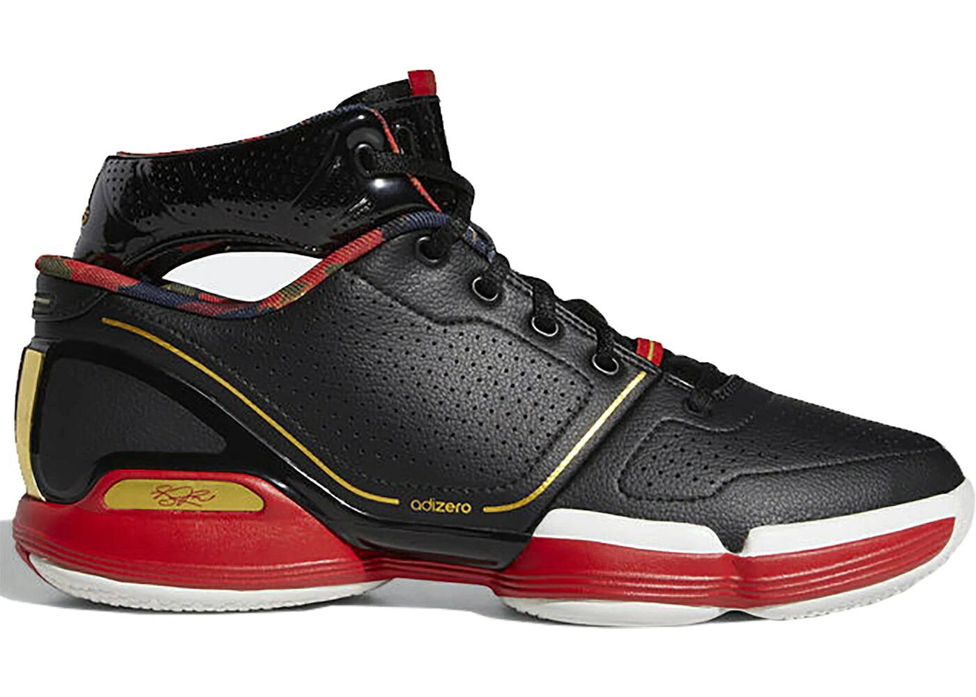 アディダス サクラ色 シティ 黒いこと 黒いこと ゴールド 赤 赤いこと スニーカー メンズ ADIDAS ROSE 1 FORBIDDEN CITY / BLACK GOLD RED