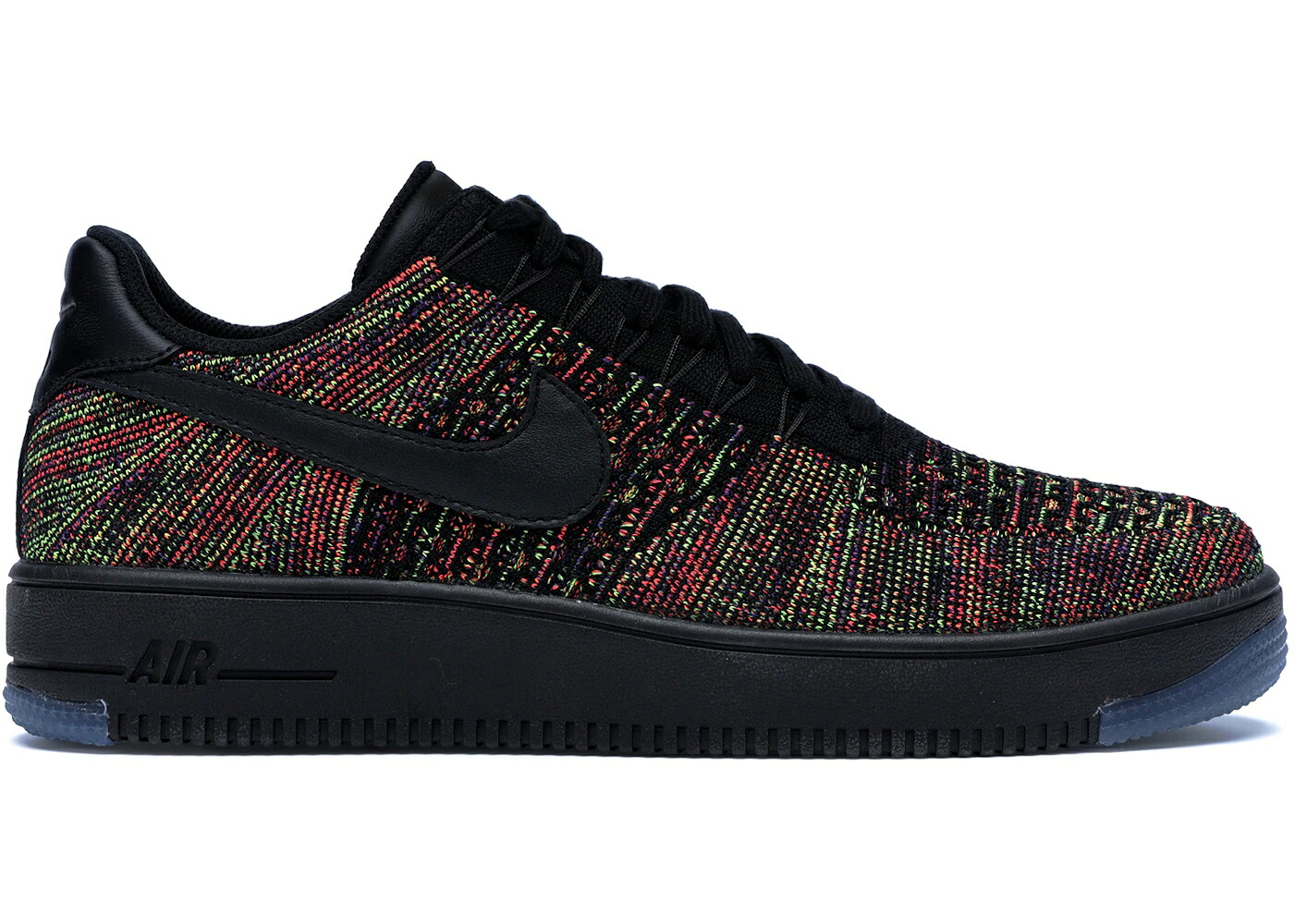 ナイキ 飛球編み物 黒いこと 黒いこと 空軍 スニーカー メンズ NIKE AIR FORCE 1 LOW FLYKNIT BLACK MULTI-COLOR / BLACK MULTI COLOR メンズ靴-靴-スニーカー