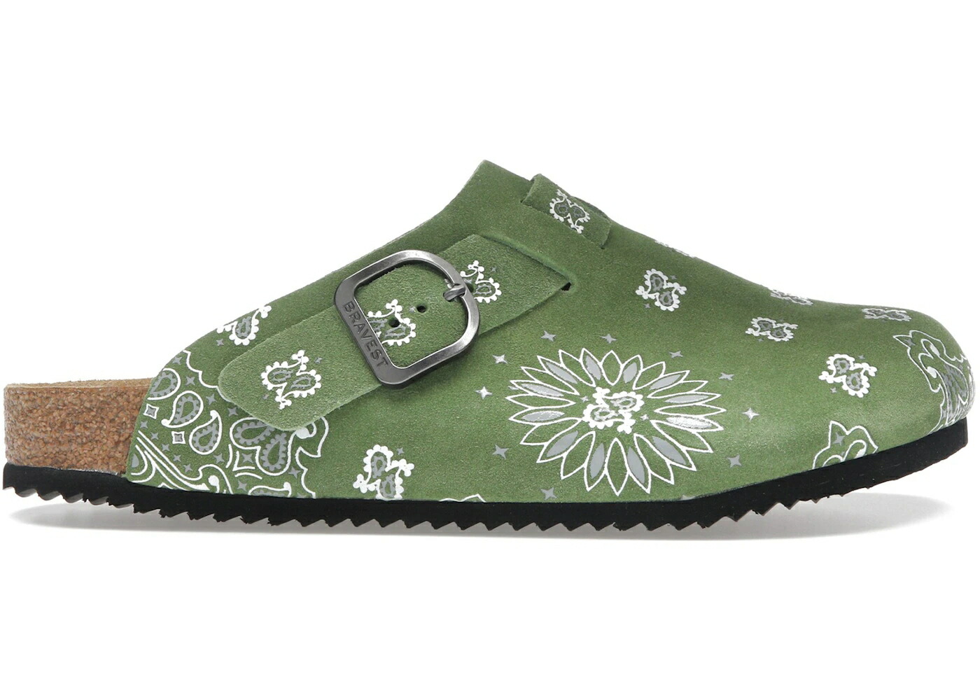 スエード スウェード オリーブ スニーカー メンズ BRAVEST STUDIOS BRAVEST STUDIOS SUEDE PAISLEY CLOGS OLIVE / 24,990円