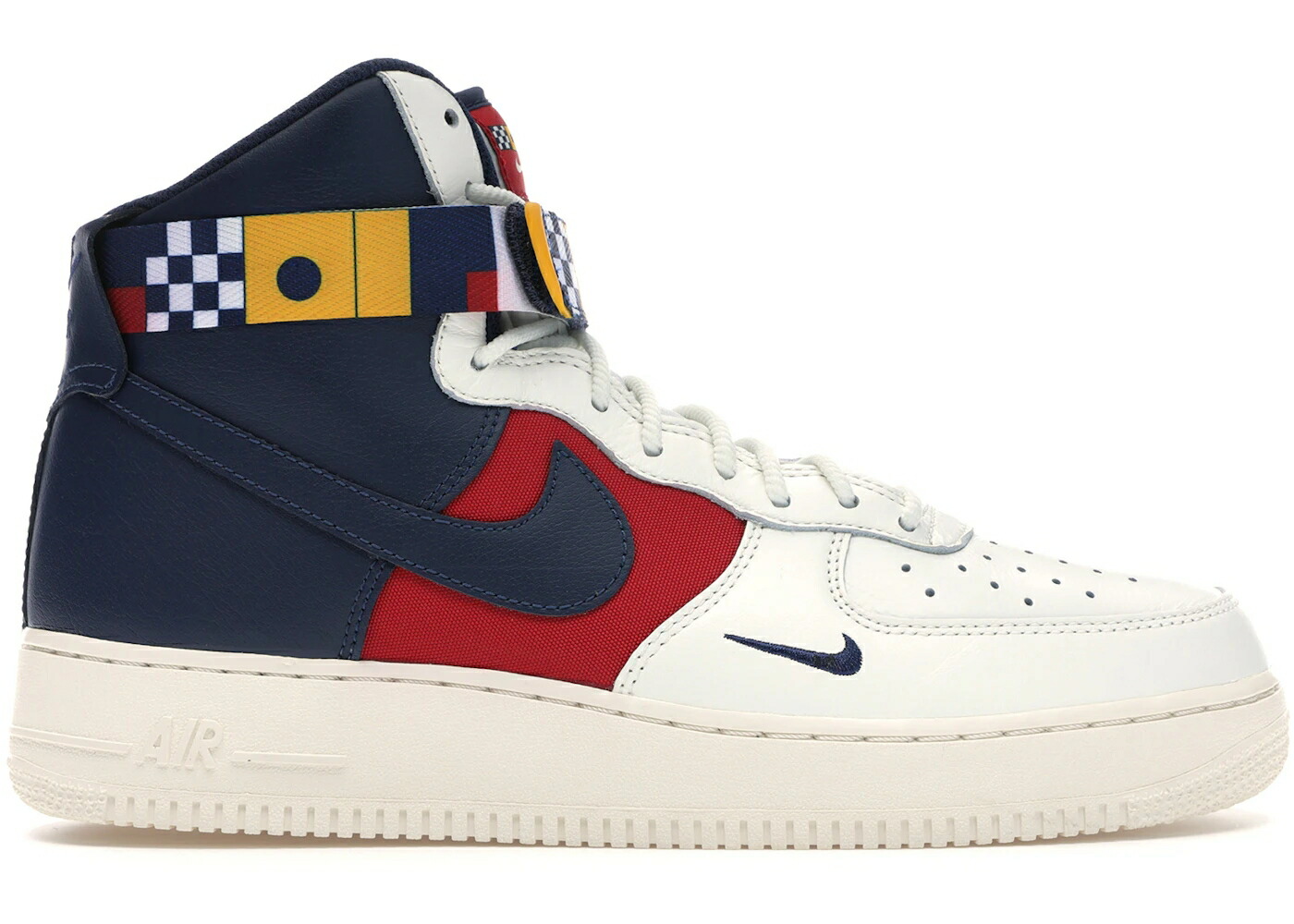 ナイキ ハイ 紺色 ネイビー 赤 レッド エアフォース スニーカー メンズ NIKE AIR FORCE 1 HIGH NAUTICAL REDUX / SAIL MIDNIGHT NAVY GYM RED