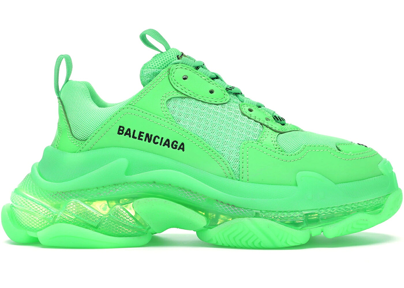バレンシアガ 緑 グリーン WOMEN'S スニーカー レディース BALENCIAGA TRIPLE S NEON GREEN CLEAR SOLE (WOMEN'S) / NEON GREEN