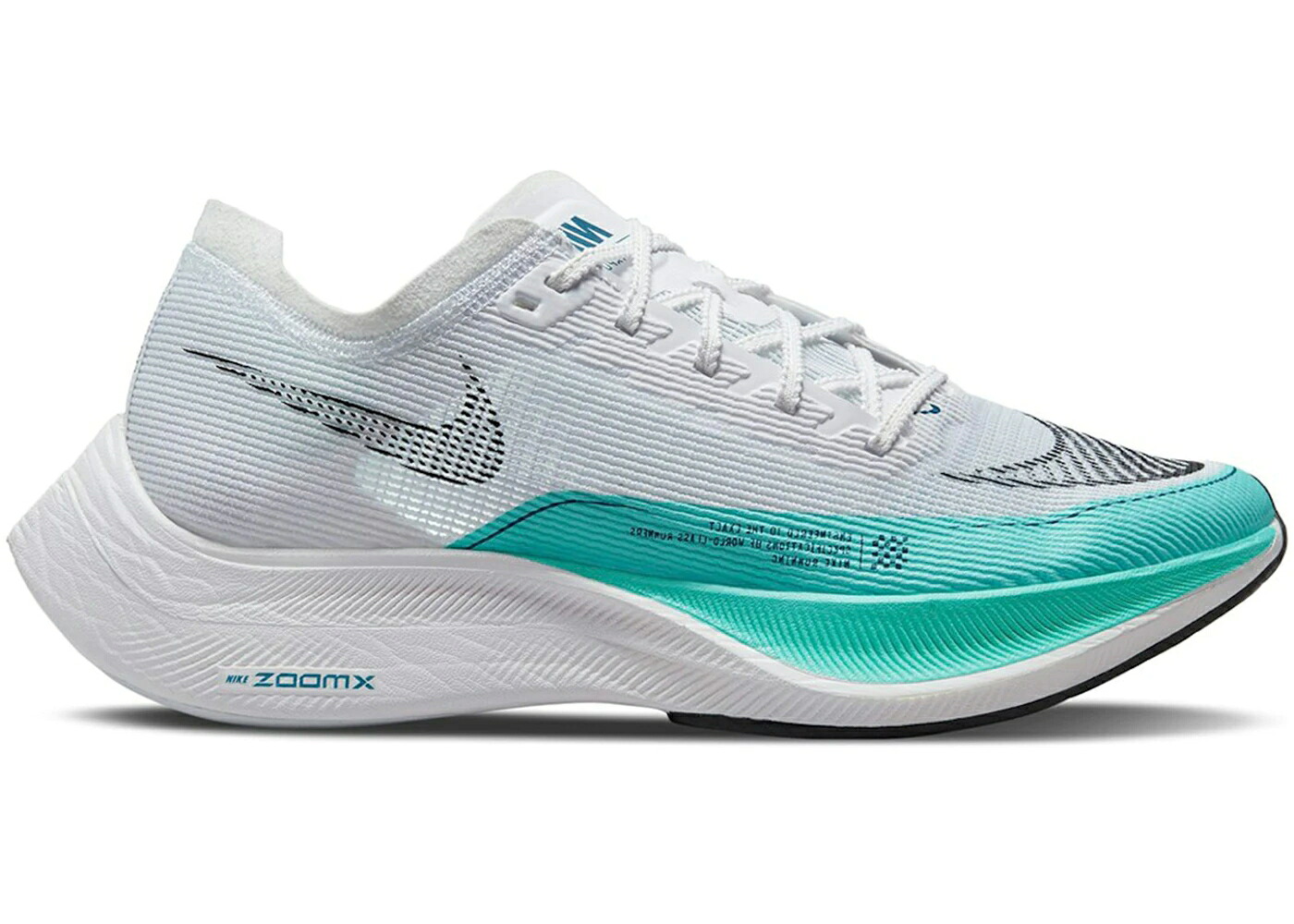 ナイキ 白いこと 白いこと 緑 緑であること NEXT% WOMEN\u0027S スニーカー レディース NIKE ZOOMX VAPORFLY 2 WHITE AURORA GREEN (WOMEN\u0027S) / WHITE AURORA GREEN WASHED TEAL