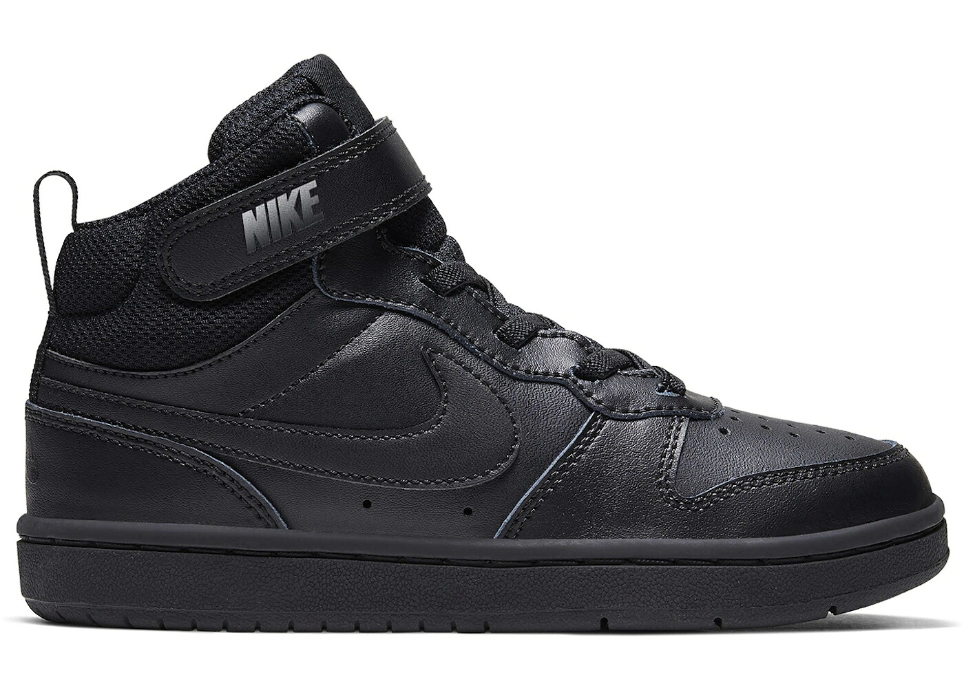 ナイキ 厚地の外套 ミッド 黒いこと 黒いこと コートバーロウ 御坊っちゃん キッズ NIKE COURT BOROUGH MID 2 BLACK (なおなお書き) / BLACK BLACK BLACK もの言う花 マタニティ スニーカー