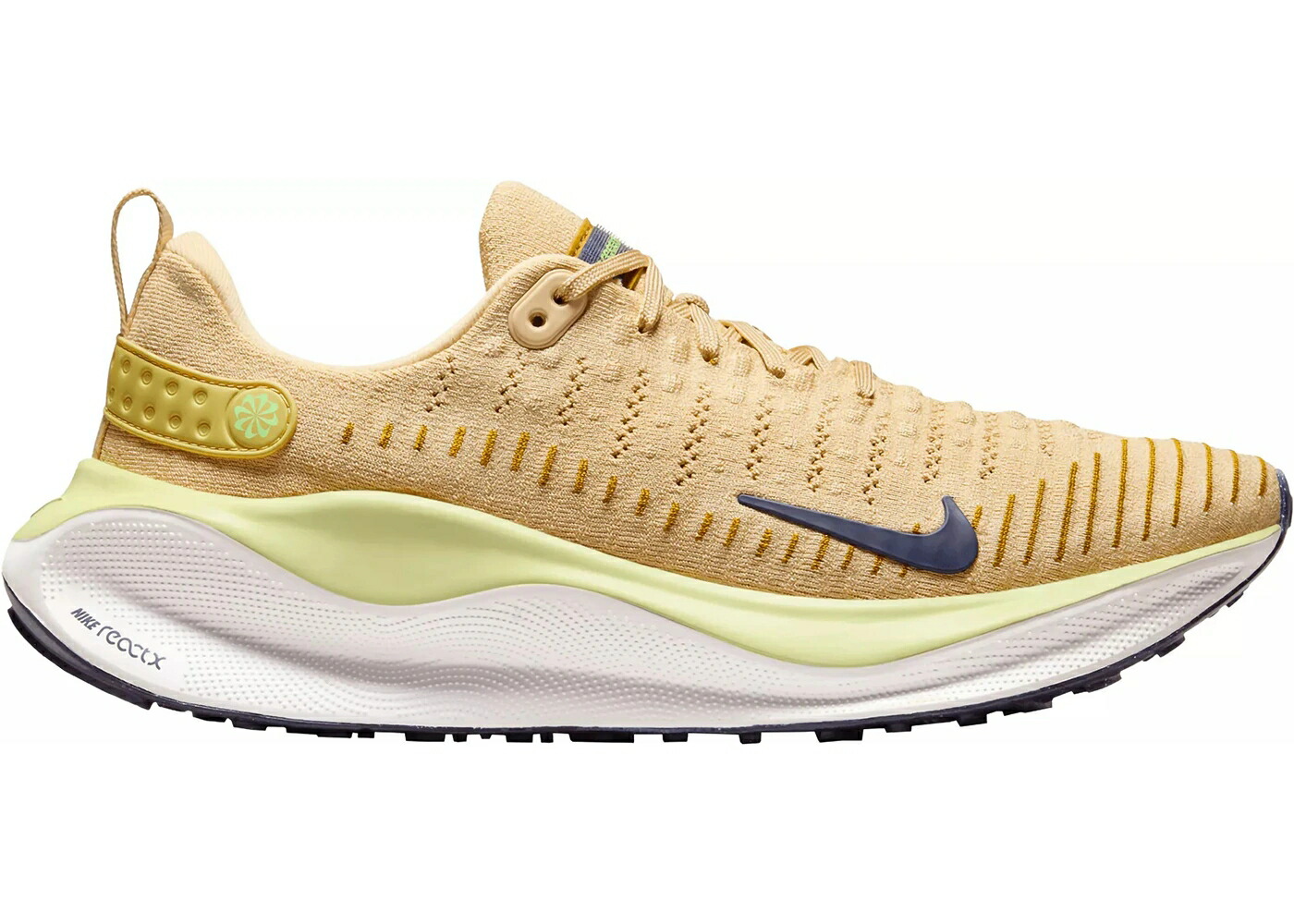 ナイキ ラン ゴールド 緑 グリーン スニーカー メンズ NIKE REACTX INFINITY RUN 4 SESAME BUFF GOLD / SESAME BUFF GOLD LUMINOUS GREEN