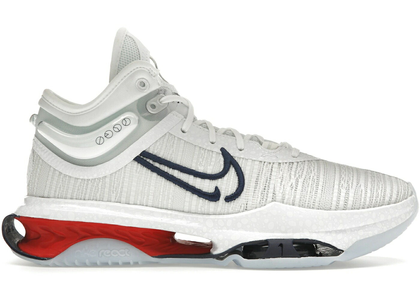ナイキ 望遠レンズ 白いこと 白いこと 紺色 米国海軍 スニーカー メンズ NIKE AIR ZOOM GT JUMP 2 USA (TRANSLUCENT OUTSOLE) / WHITE MIDNIGHT NAVY UNIVERSITY