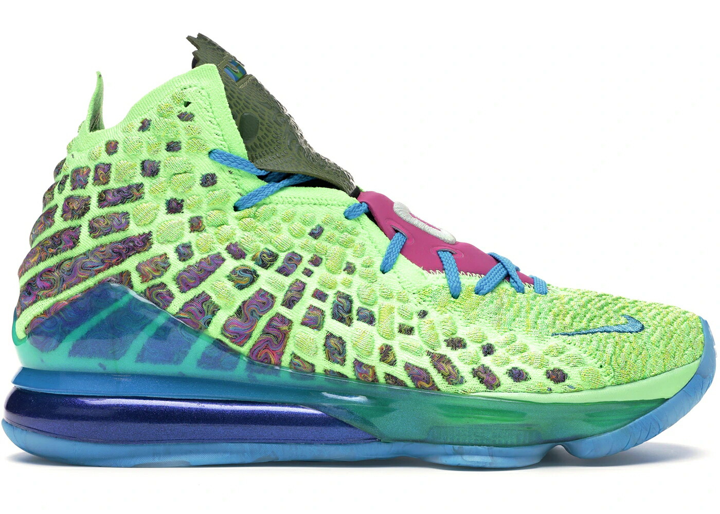 ナイキ レブロン 緑 緑であること 分科大学 紺色 米国海軍 橙 オレンジ色 MR. スニーカー メンズ NIKE LEBRON 17 SWACKHAMMER / GHOST GREEN COLLEGE NAVY ORANGE