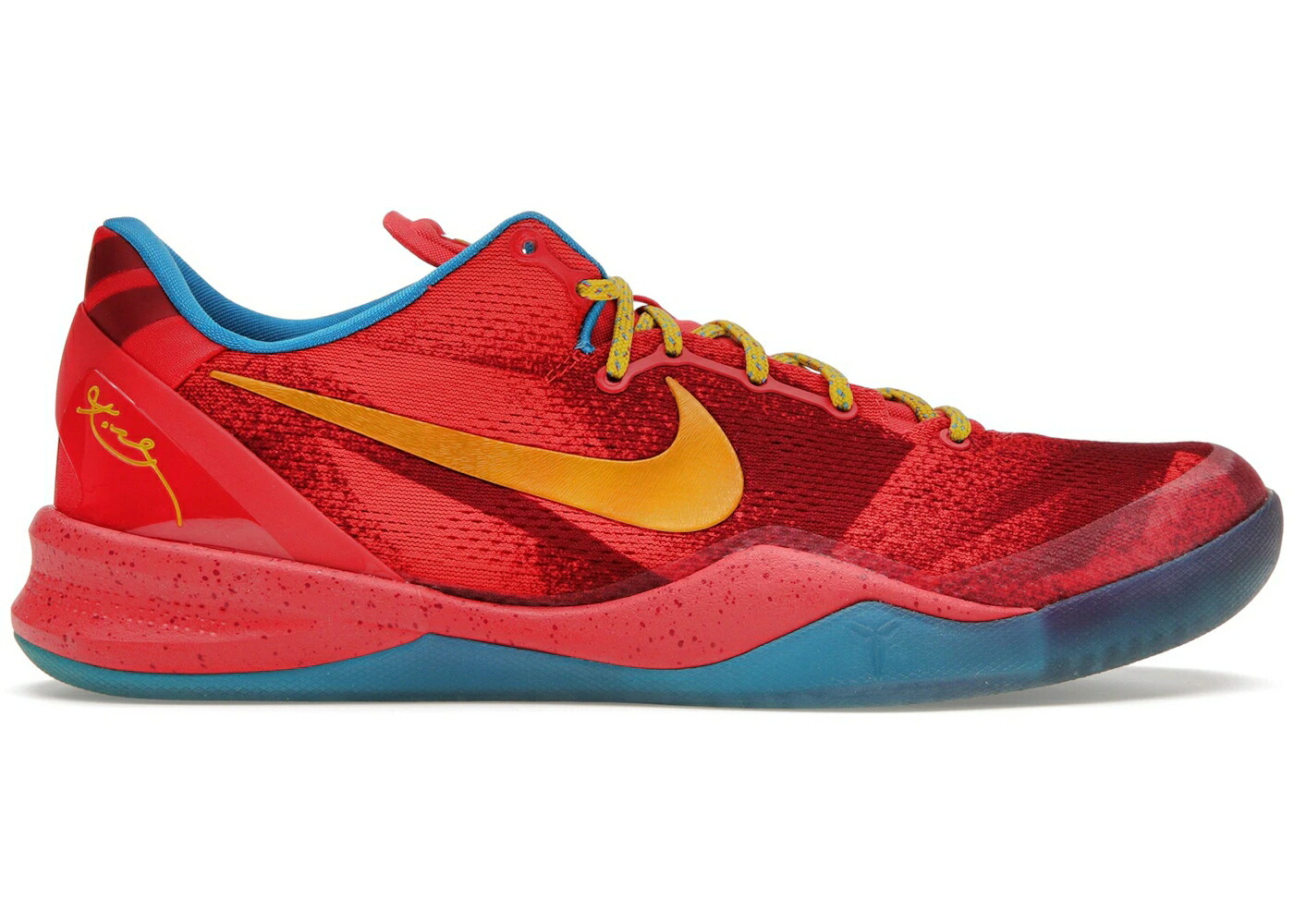 ナイキ コービー クリムゾン スニーカー メンズ NIKE KOBE 8 YEAR OF THE HORSE / LIGHT CRIMSON BRIGHT CITRON