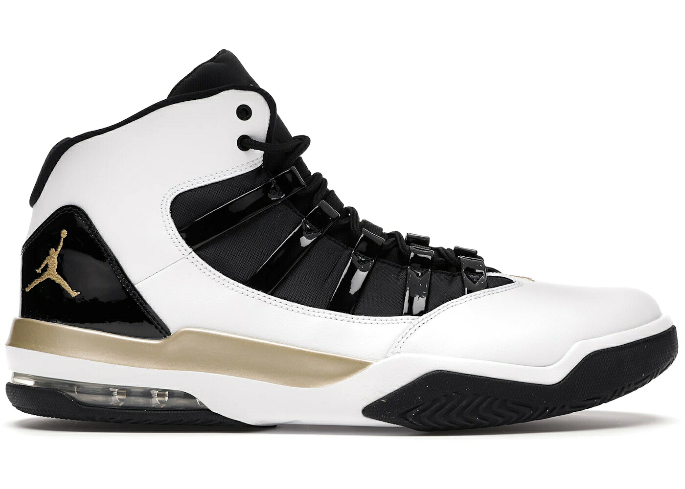 ナイキ ジョーダン マックス 佇まい 白いこと 白いこと ゴールド 黒いこと 黒いこと スニーカー メンズ JORDAN MAX AURA WHITE METALLIC GOLD BLACK / WHITE METALLIC GOLD BLACK