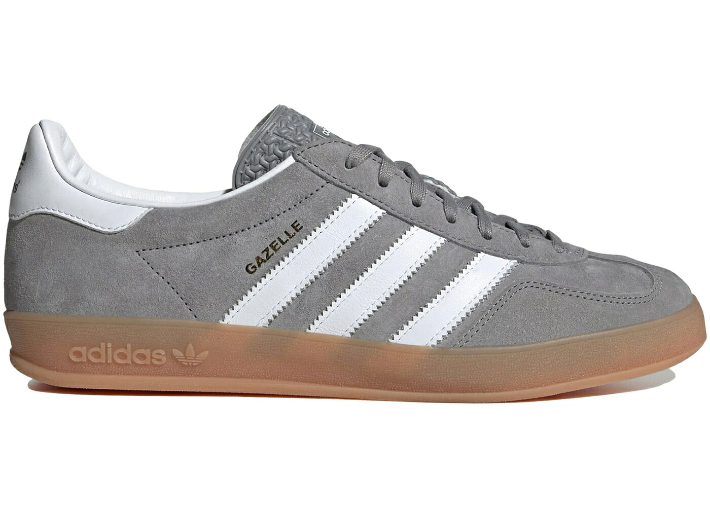 アディダス ガゼル 灰色 グレー 白色 ホワイト スニーカー メンズ ADIDAS GAZELLE INDOOR LOW GREY THREE GUM / GREY THREE CLOUD WHITE GUM