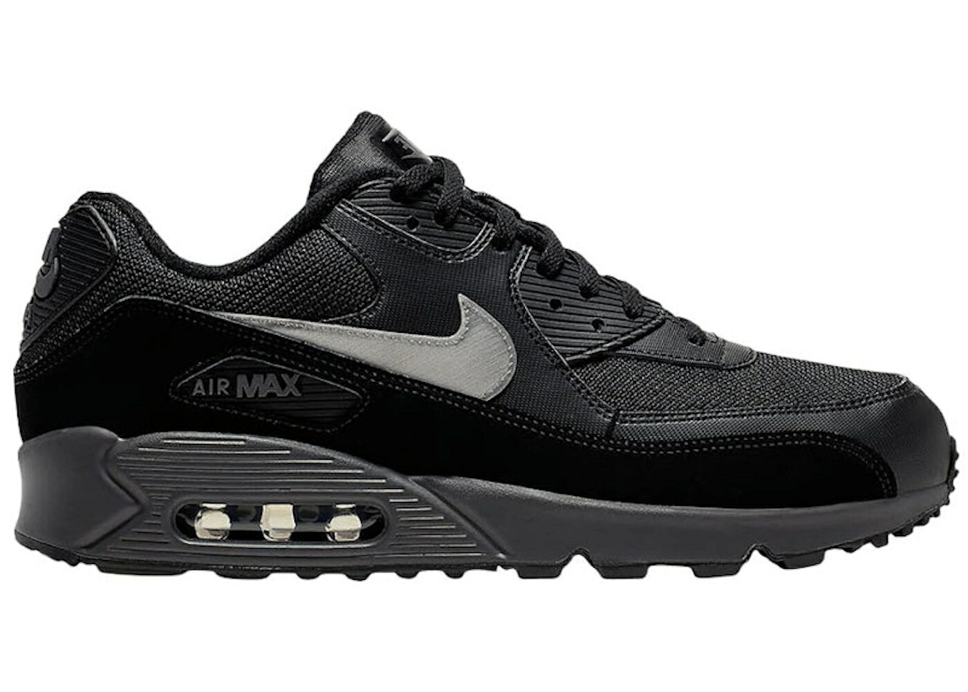 ナイキ マックス 黒いこと 黒いこと しろがね色 しろがね色 エア湖マックス スニーカー メンズ NIKE AIR MAX 90 ESSENTIAL BLACK SILVER / BLACK SILVER