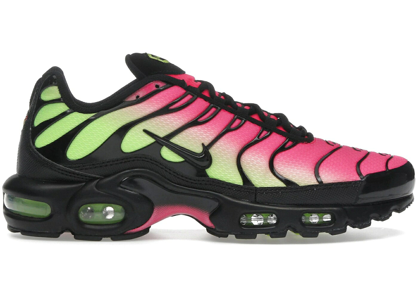 ナイキ マックス サクラ色 黒いこと 黒いこと エアマックスプラス スニーカー メンズ NIKE AIR MAX PLUS HYPER PINK VOLT BLACK / BLACK HYPER PINK VOLT BLACK