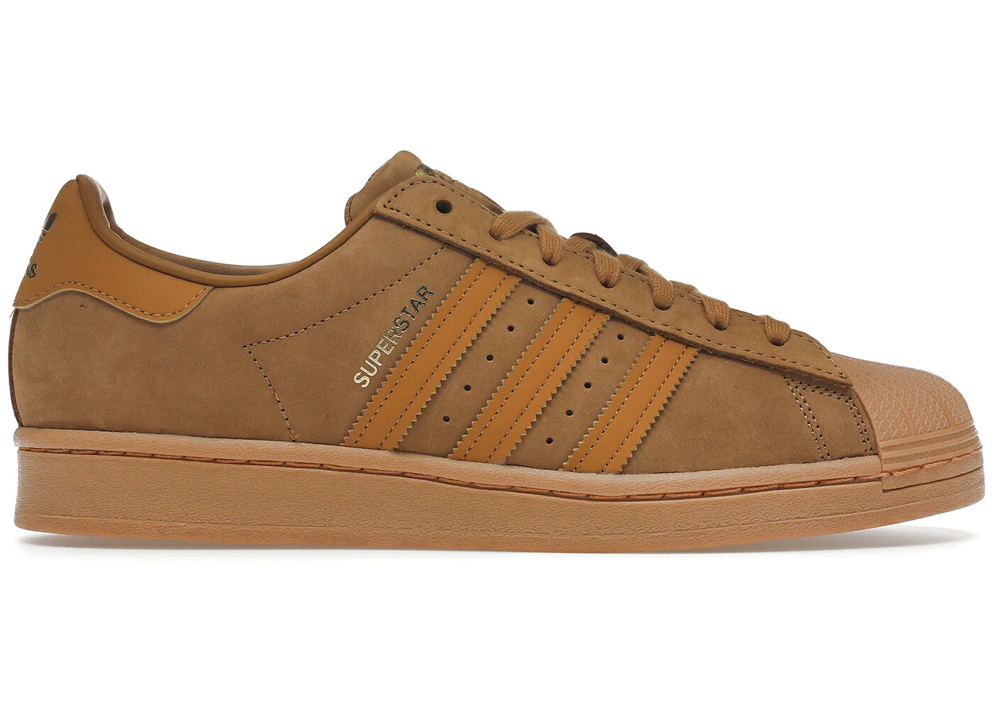 アディダス スーパースター ウィート 茶色 ブラウン スニーカー メンズ ADIDAS SUPERSTAR WHEAT / MESA BROWN GUM 2