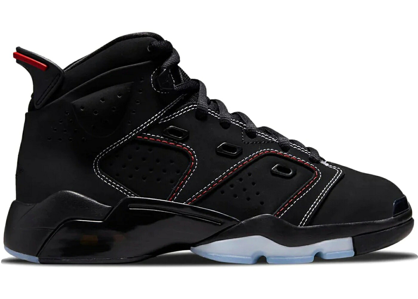 ナイキ ジョーダン 黒色 ブラック 白色 ホワイト 赤 レッド ジュニア キッズ JORDAN 6-17-23 BLACK WHITE RED CONTRAST STITCHING (GS) / BLACK UNIVERSITY RED DARK ベビー マタニティ スニーカー｜スニケス