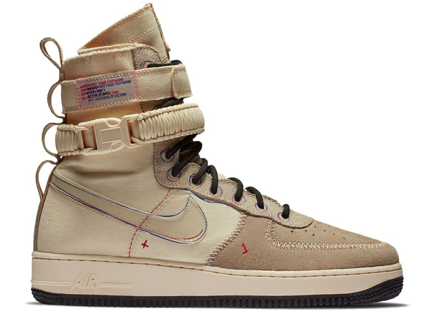 ナイキ ハイ 赤 レッド エアフォース スニーカー メンズ NIKE SF AIR FORCE 1 HIGH MUSLIN / MUSLIN UNIVERSITY RED LIGHT