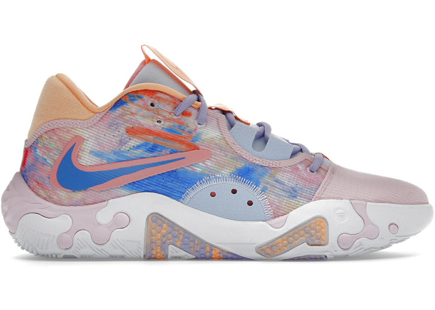 ナイキ スウッシュ スウォッシュ サクラ色 青み 青色 橙 オレンジ色 白いこと 白いこと スニーカー メンズ NIKE PG 6 PAINTED SWOOSH / PINK BLUE ORANGE WHITE