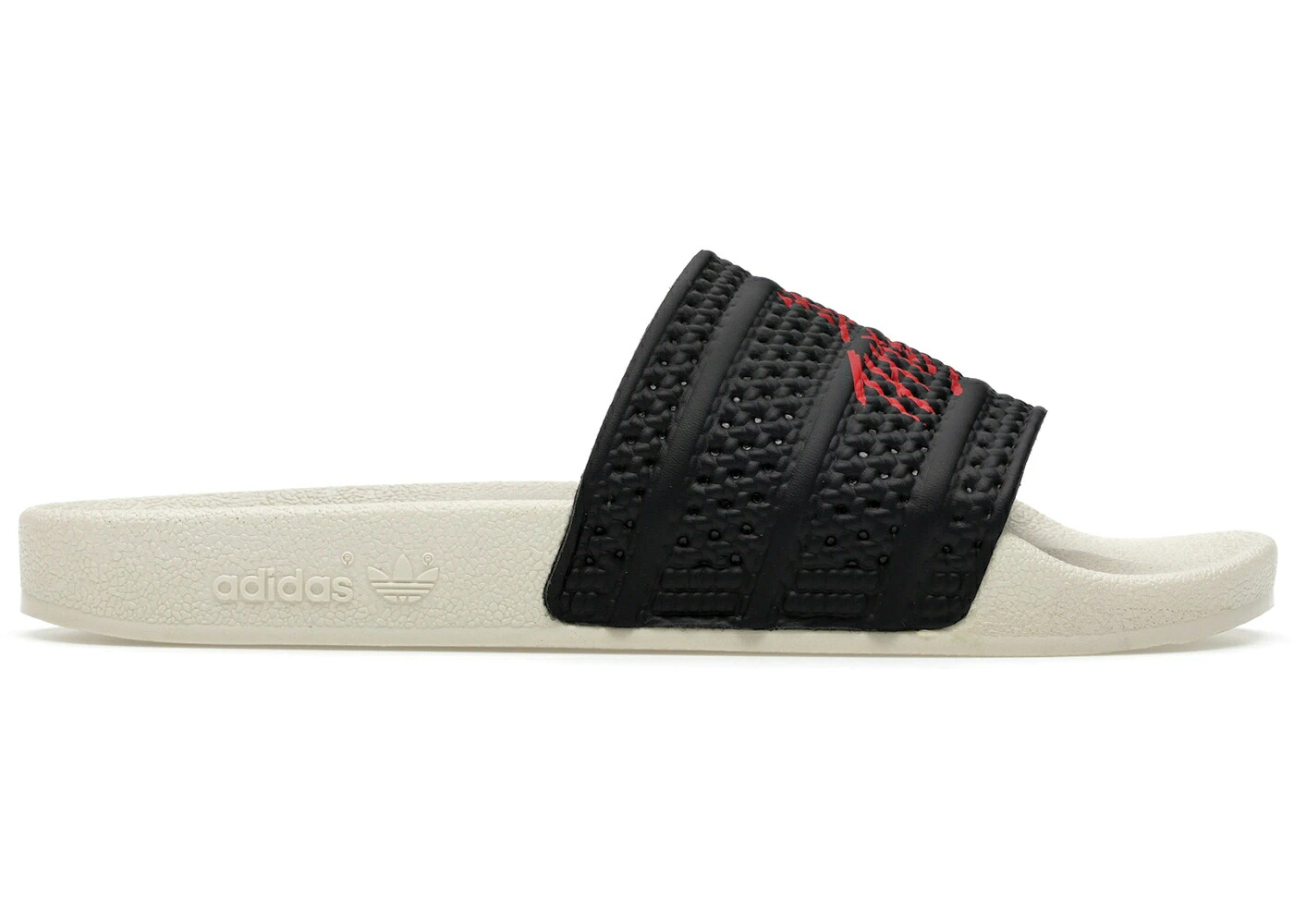 アディダス アディレッタ 黒いこと 黒いこと 赤 赤いこと 皮膚軟化剤 スニーカー メンズ ADIDAS ADILETTE SLIDES 100 THIEVES BLACK RED / BLACK RED CREAM