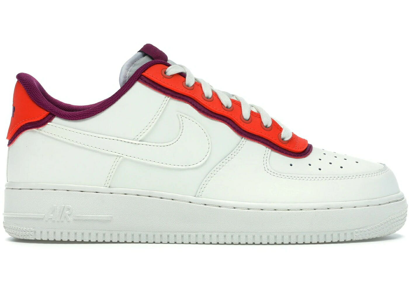 ナイキ チーム 橙 オレンジ エアフォース '07 スニーカー メンズ NIKE AIR FORCE 1 LOW LV8 SAIL / SAIL TEAM ORANGE TRUE BERRY SAIL｜スニケス