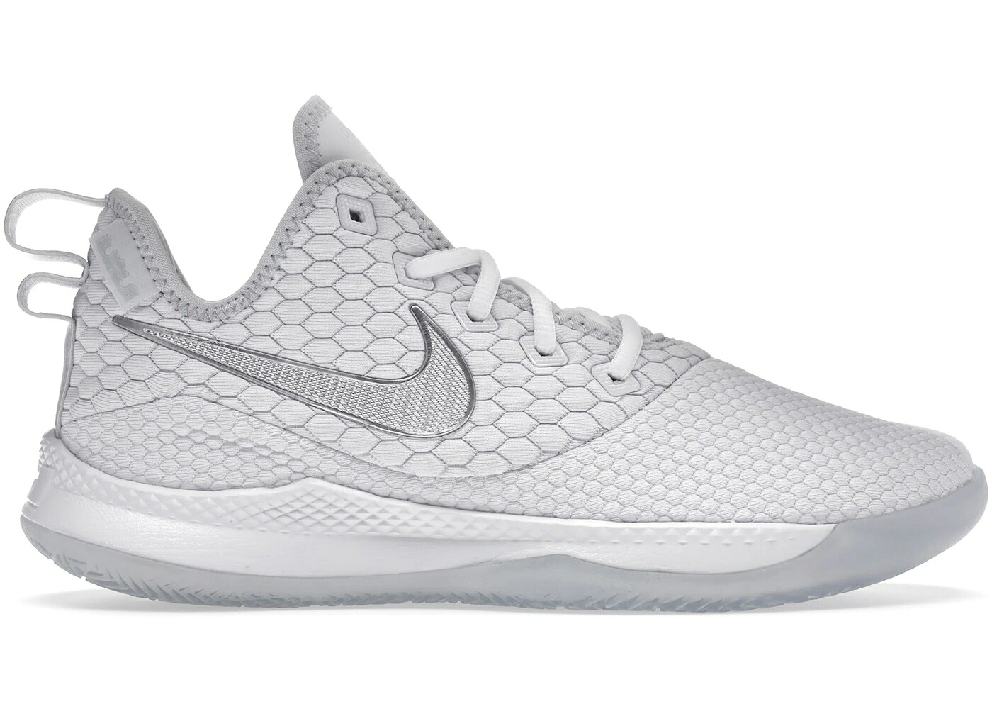 ナイキ レブロン 白色 ホワイト ピュア プラチナム 灰色 グレー ウィットネス スニーカー メンズ NIKE LEBRON WITNESS 3 WHITE CHROME / WHITE PURE PLATINUM WOLF GREY