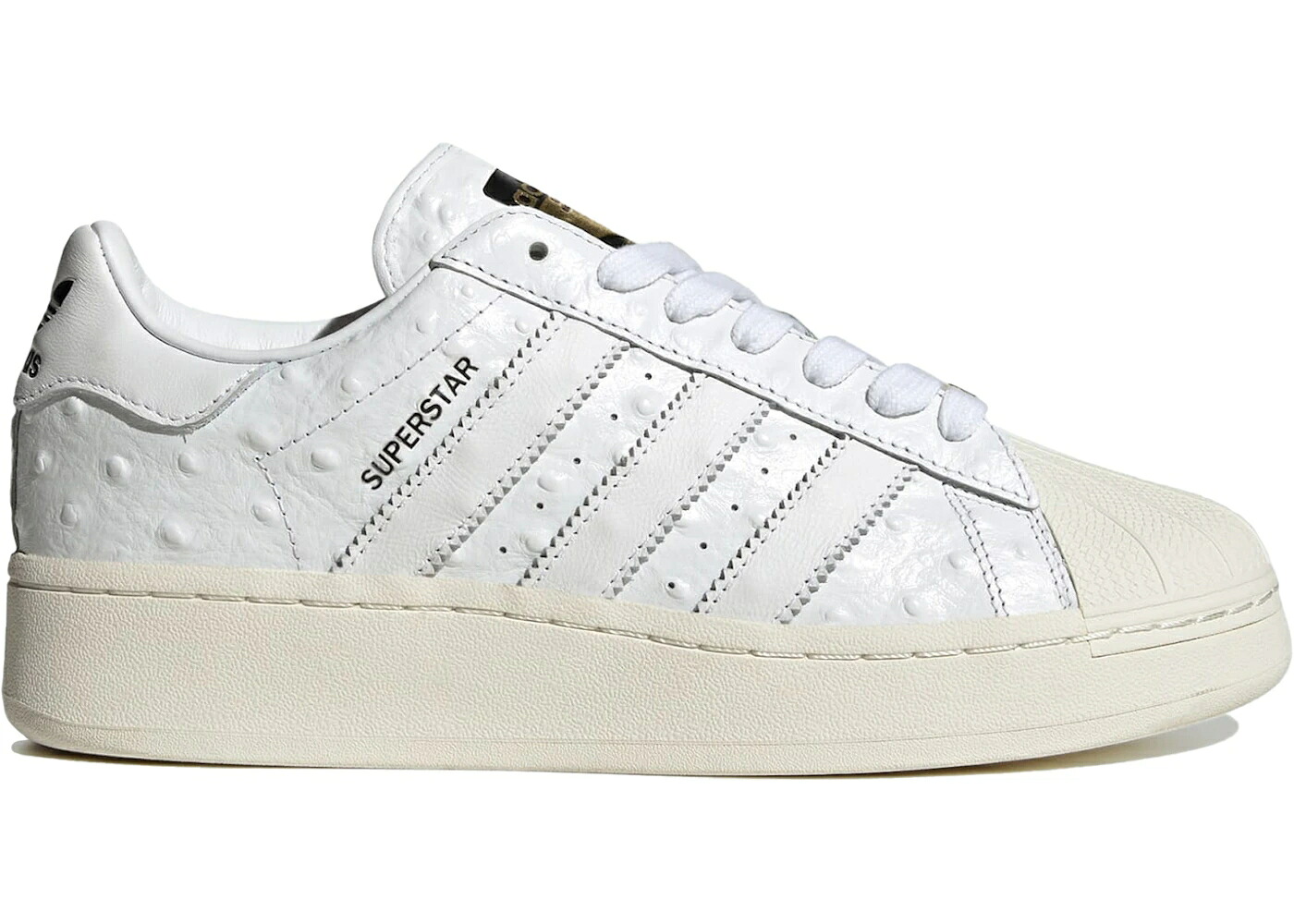 アディダス スーパースター 白色 ホワイト ゴールド スニーカー メンズ ADIDAS SUPERSTAR XLG OSTRICH CLOUD WHITE / CLOUD WHITE CLOUD WHITE GOLD|スニケス