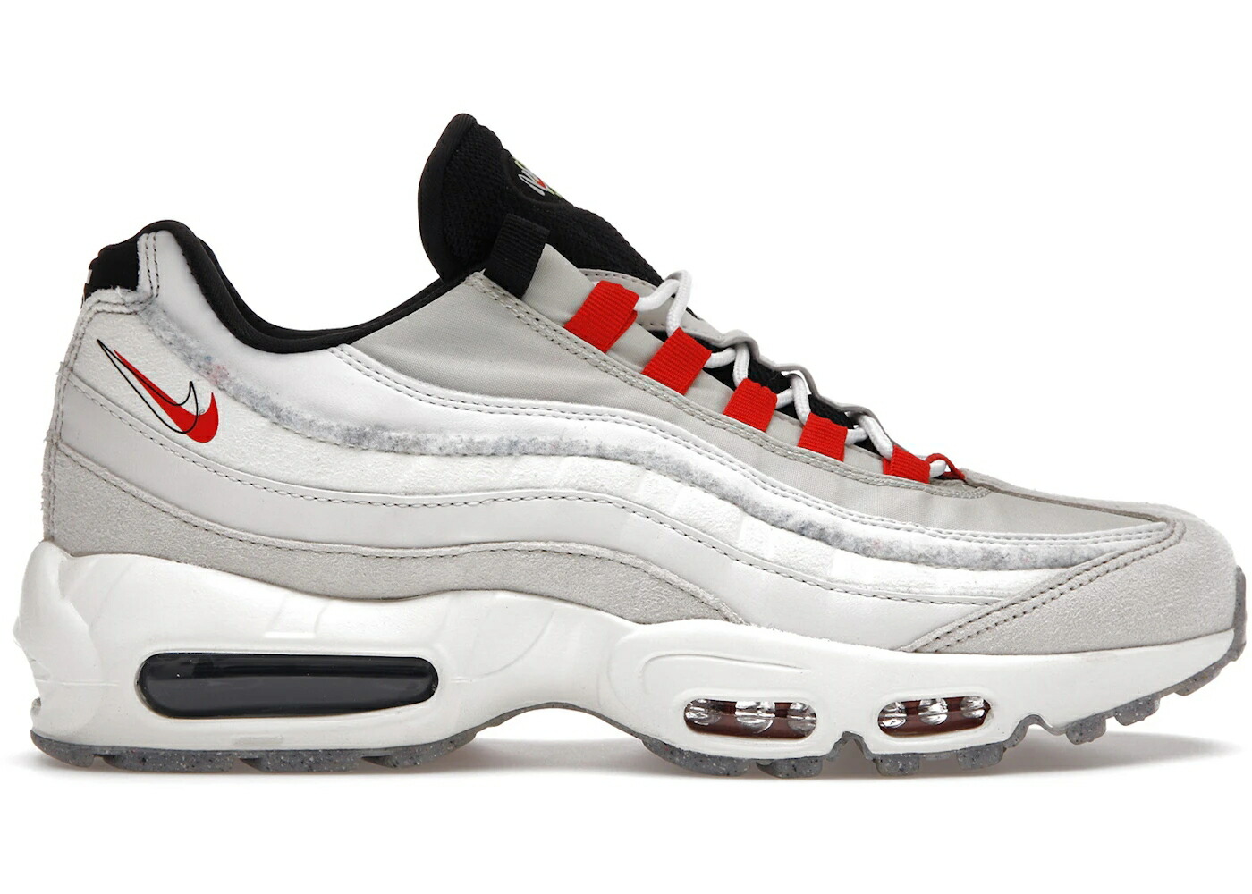 ナイキ マックス 赤 レッド 黒色 ブラック 緑 グリーン エアマックス スニーカー メンズ NIKE AIR MAX 95 LIGHT BONE HABANERO RED / LIGHT BONE BLACK GHOST GREEN