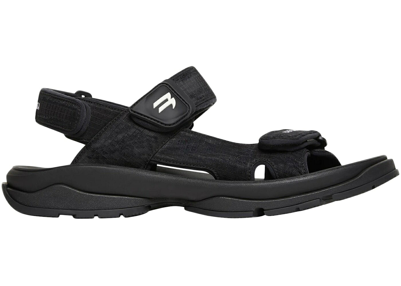 バレンシアガ 黒いこと 黒いこと スニーカー メンズ BALENCIAGA TOURIST SANDAL BLACK / スニーカー-メンズ靴