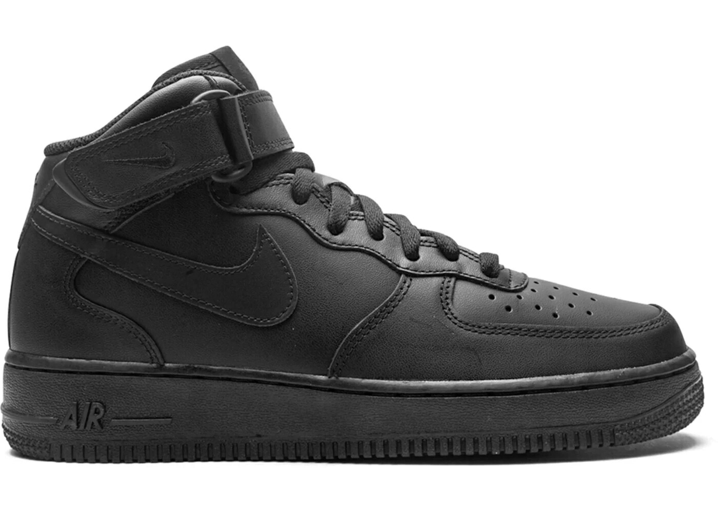 ナイキ ミッド 黒いこと 黒いこと 空軍 \u002707 WOMEN\u0027S スニーカー レディース NIKE AIR FORCE 1 MID TRIPLE BLACK (WOMEN\u0027S) / BLACK BLACK BLACK