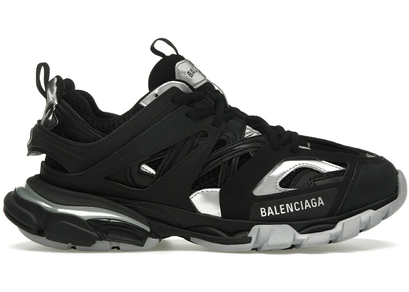 バレンシアガ トラック 黒色 ブラック 銀色 シルバー スニーカー メンズ BALENCIAGA TRACK BLACK SILVER / BLACK SILVER