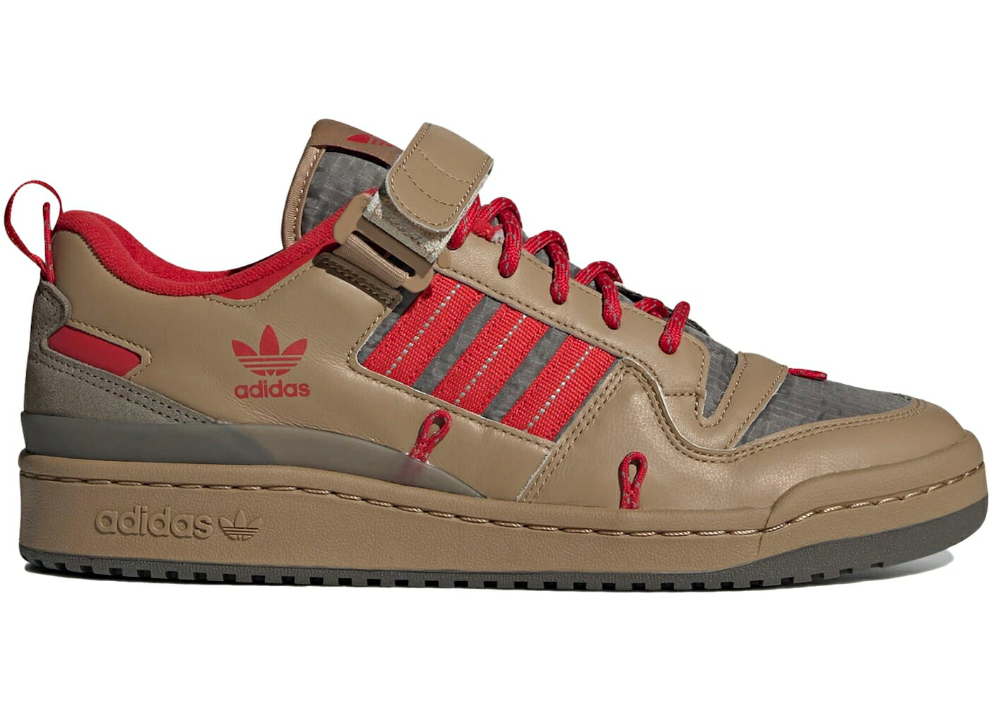 アディダス フォーラム 灰色 グレー スニーカー メンズ ADIDAS FORUM 84 CAMP LOW CARDBOARD SCARLET / CARDBOARD SCARLET UTILITY GREY