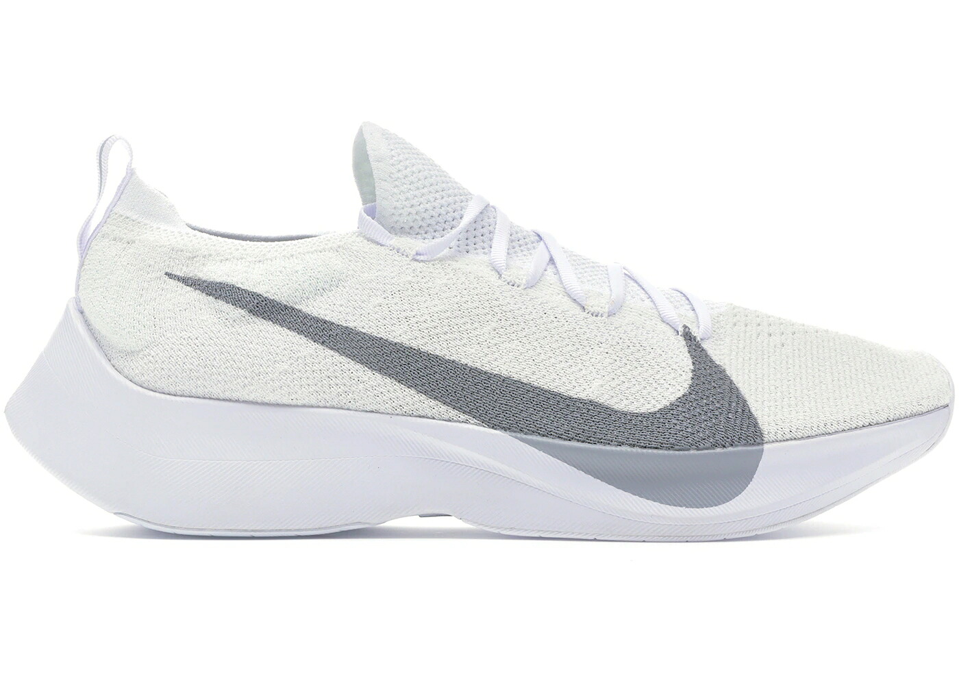 ナイキ ストリート フライニット ピュア 白色 ホワイト 灰色 グレー スニーカー メンズ NIKE VAPOR STREET FLYKNIT PURE WHITE / WHITE WOLF GREY