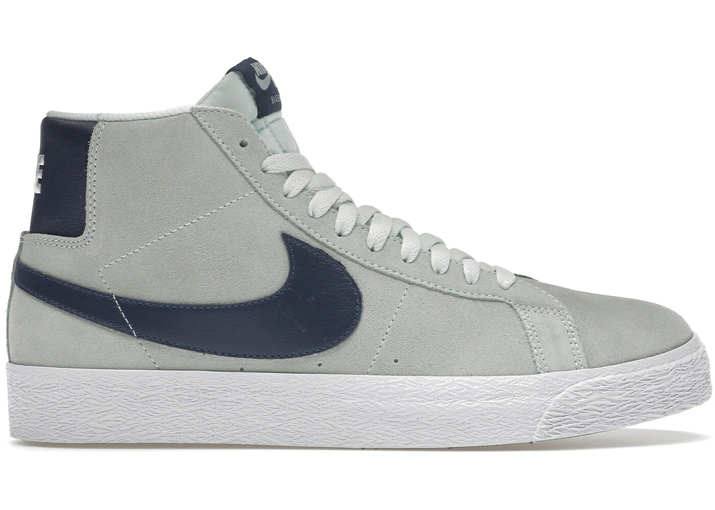 ナイキ エスビー ブレイザー ミッド 緑 グリーン 白色 ホワイト 紺色 ネイビー スニーカー メンズ NIKE SB BLAZER MID BARELY GREEN / BARELY GREEN WHITE NAVY
