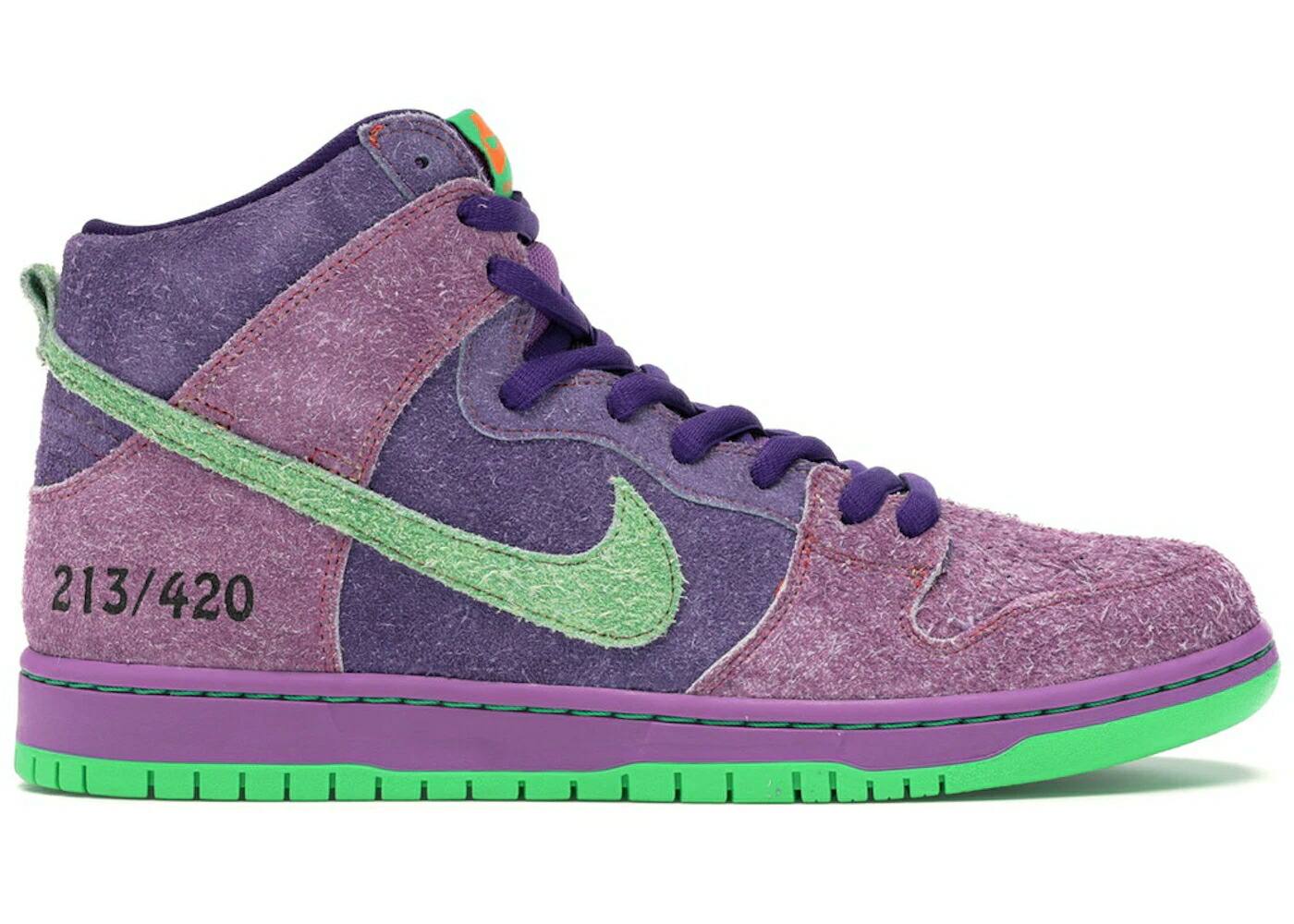 ナイキ エスビー ダンク ハイ リベンジ 紫 パープル 緑 グリーン ダンクハイ スニーカー メンズ NIKE SB DUNK HIGH REVERSE SKUNK 420 / PURPLE PURPLE GREEN
