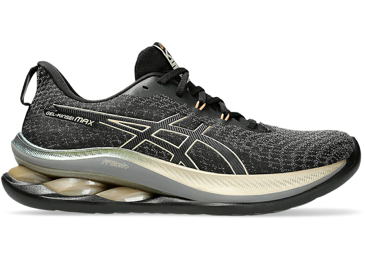 アシックス マックス プラチナム 黒色 ブラック スニーカー メンズ ASICS GEL-KINSEI MAX PLATINUM BLACK CHAMPAGNE / BLACK CHAMPAGNE