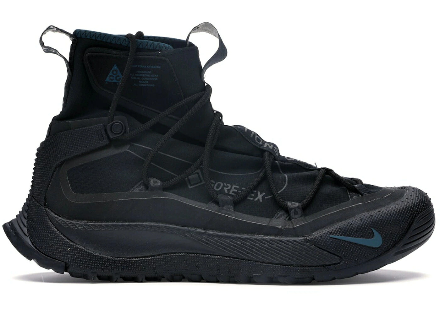 ナイキ ゴアテックス 黒いこと 黒いこと スニーカー メンズ NIKE ACG TERRA ANTARKTIK GORE-TEX BLACK MIDNIGHT TURQUOISE / BLACK MIDNIGHT TURQUOISE