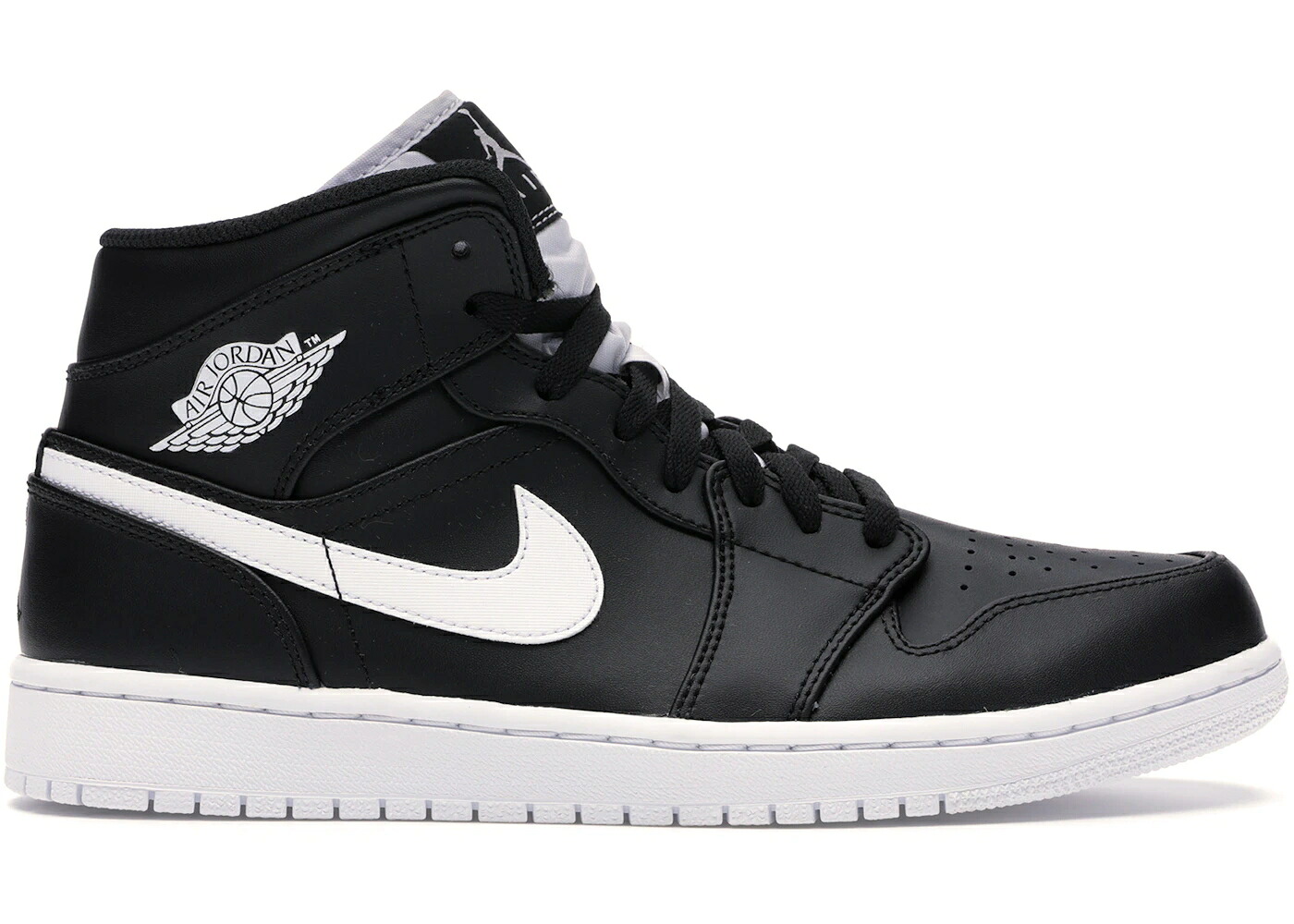 ナイキ ジョーダン ミッド 黒いこと 黒いこと 白いこと 白いこと スニーカー メンズ JORDAN 1 RETRO MID BLACK WHITE / BLACK WHITE WHITE